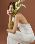 Camisola Tiritas Midi Bridal Ivory - Munai