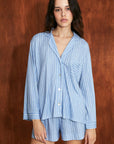 Pijama Boyfriend Agnes - Set Tide Stripes shorts - Munai