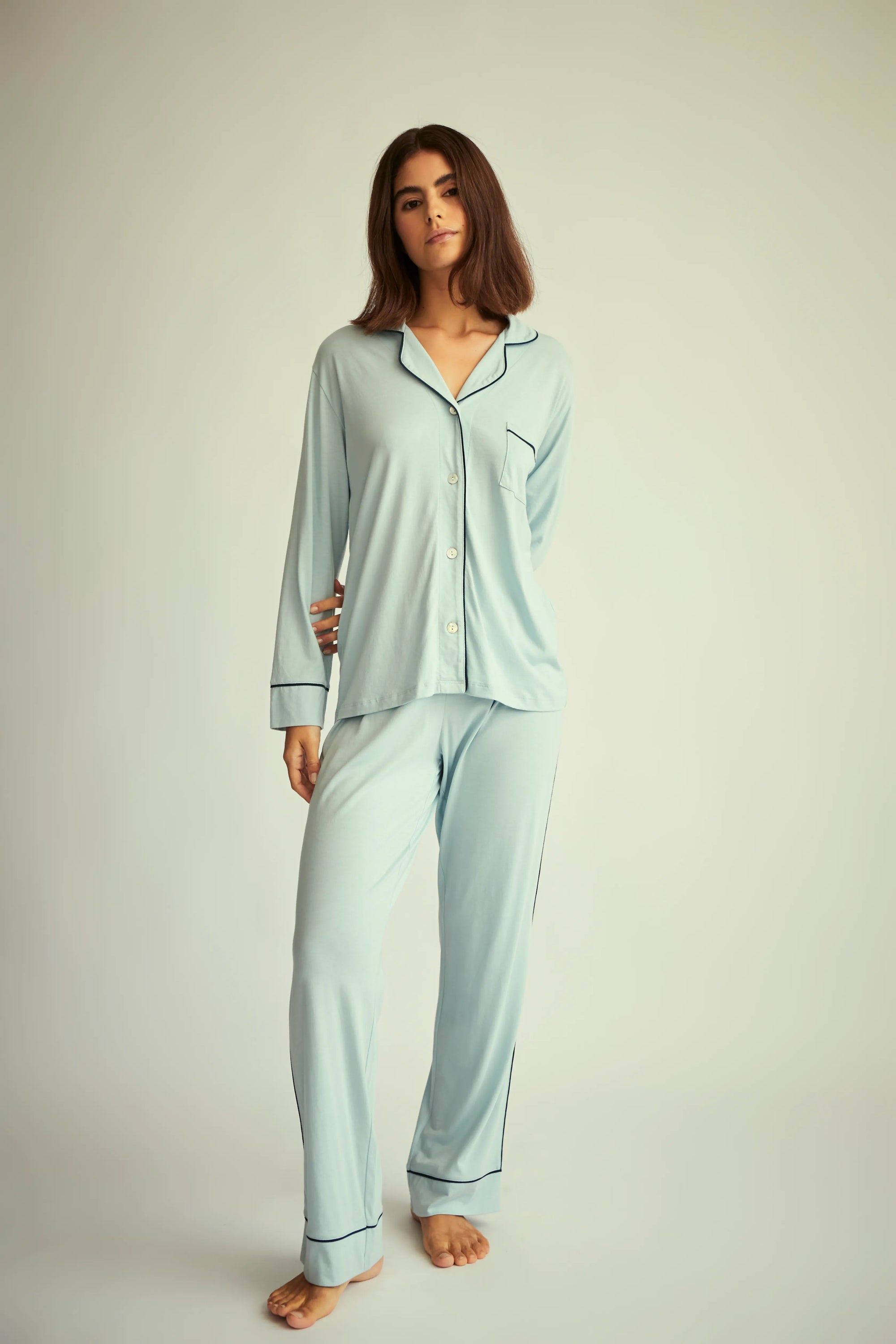 Pijama Boyfriend - Rosebloom & Stearling Blue - Munai