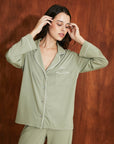 Pijama Boyfriend Set Sage Green - Munai