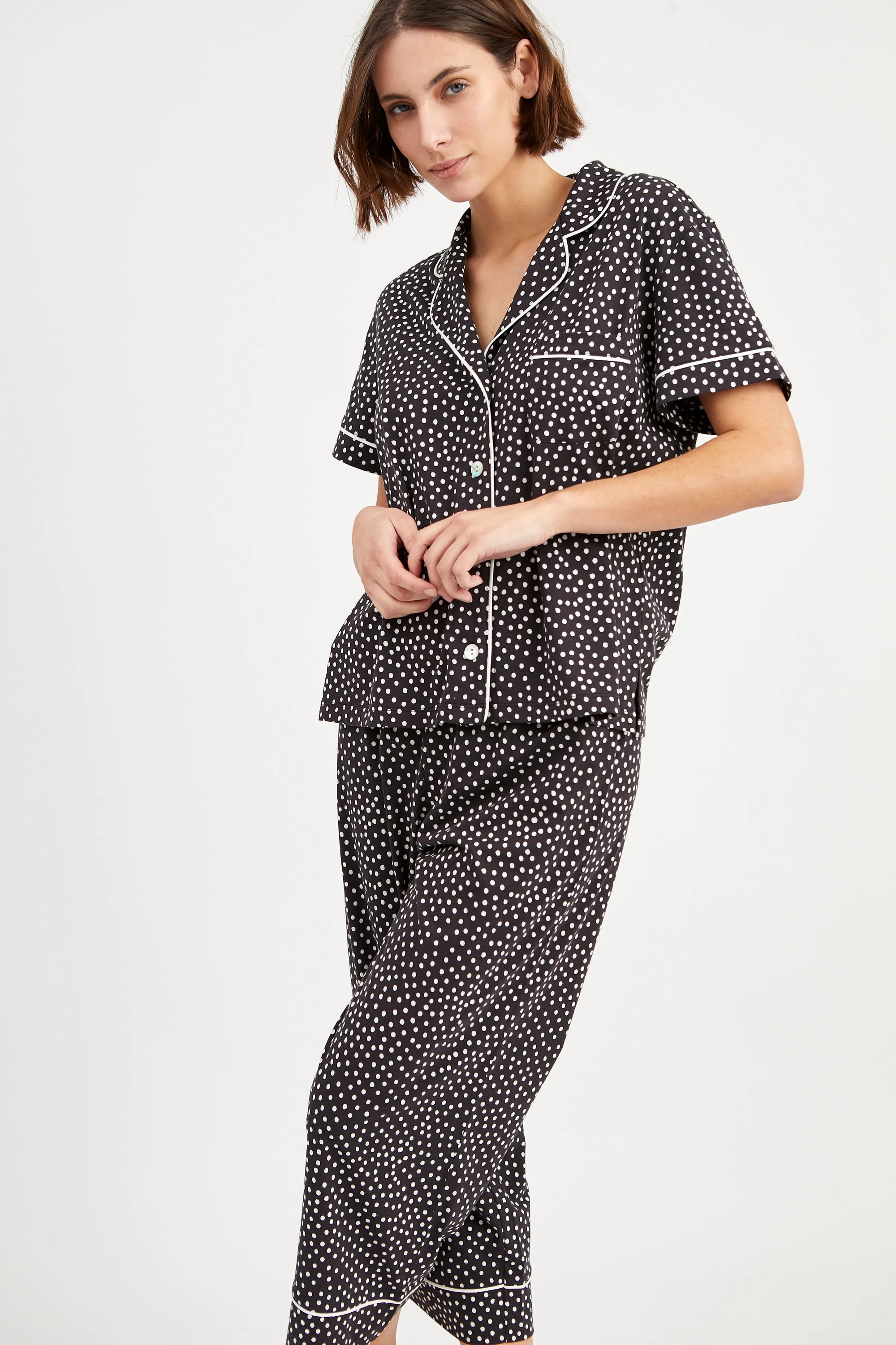 Pijama Boyfriend Vera - Black Dots - Munai