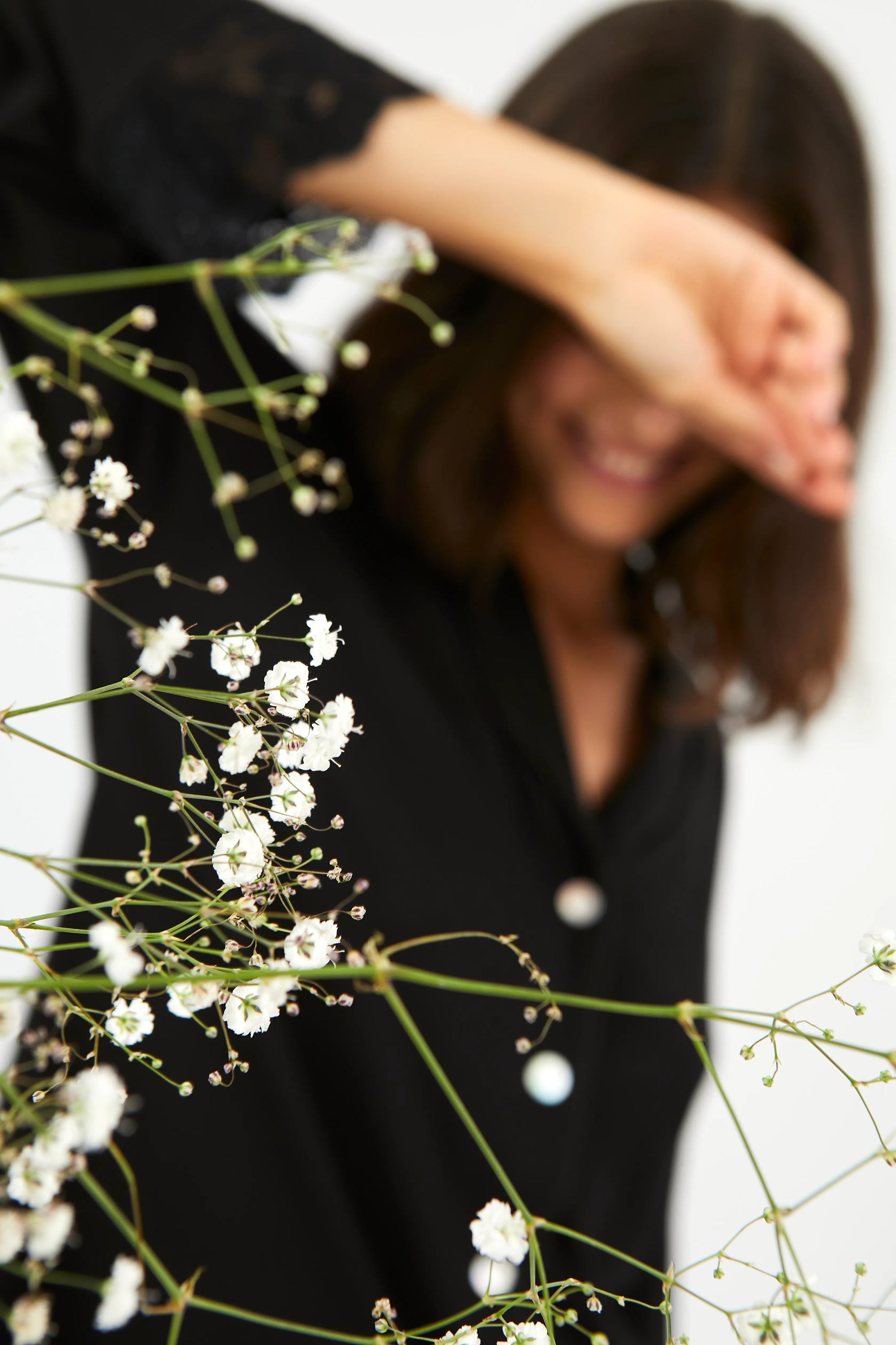 Pijama con Encaje Largo Estilo Boyfriend Vera Bridal - Negro y Rosa - Munai