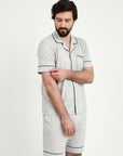 Pijama Hombre Corto Gris - Munai