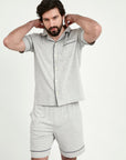 Pijama Hombre Corto Gris - Munai