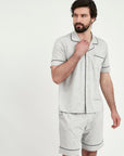 Pijama Hombre Corto Gris - Munai