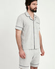 Pijama Hombre Corto Gris - Munai