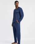 Pijama Hombre Largo - Noah Indigo - Munai