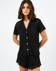 Pijamaj Boyfriend Vera Corto Bridal - Negro - Munai