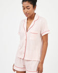 PJ Boyfriend Vera Corto Pink Stripes - Munai