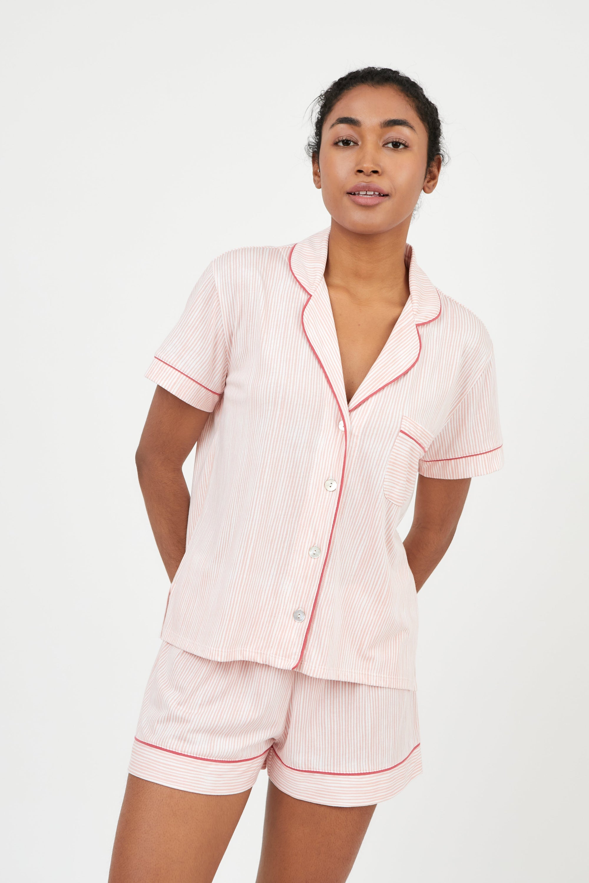 PJ Boyfriend Vera Corto Pink Stripes - Munai