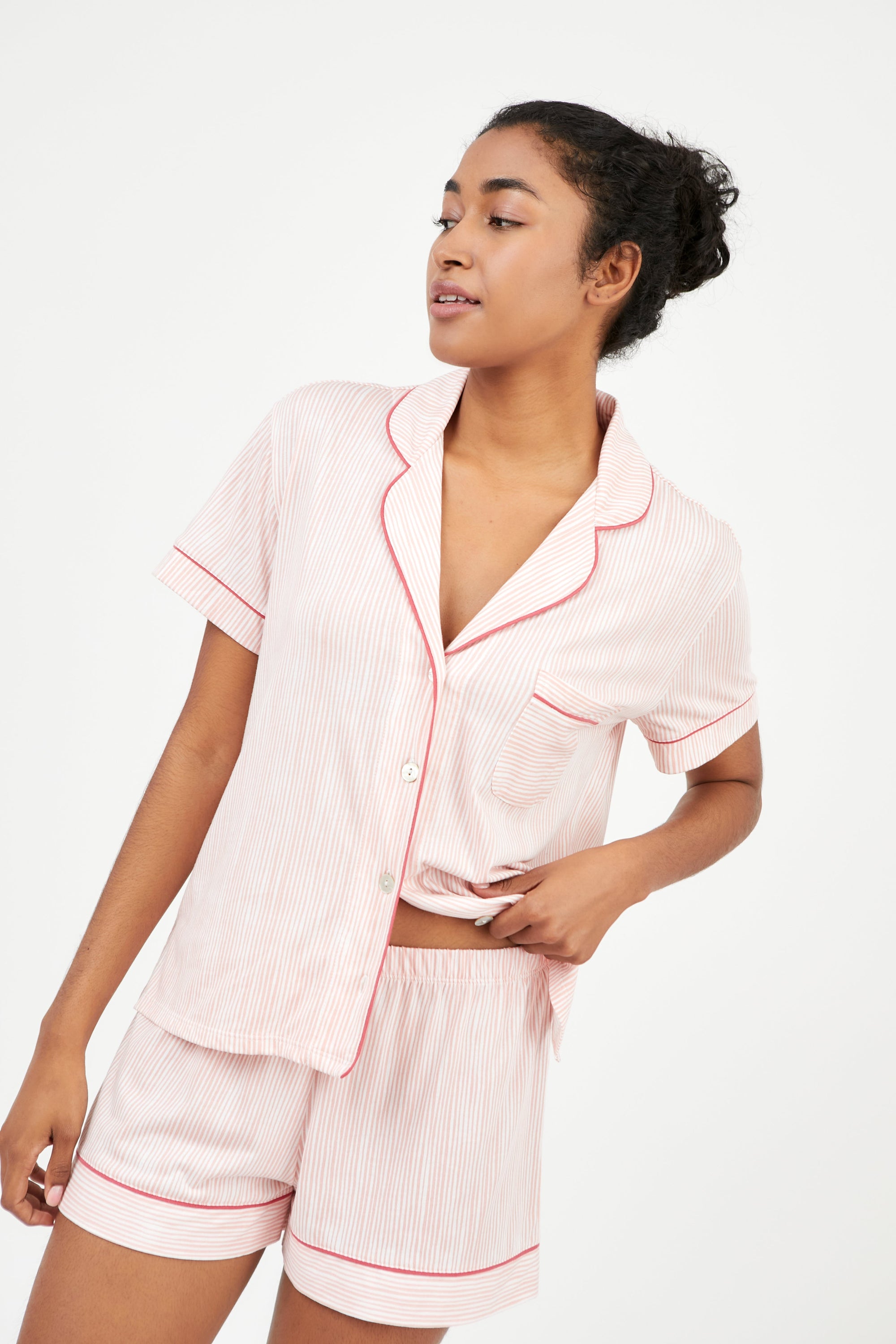 PJ Boyfriend Vera Corto Pink Stripes - Munai