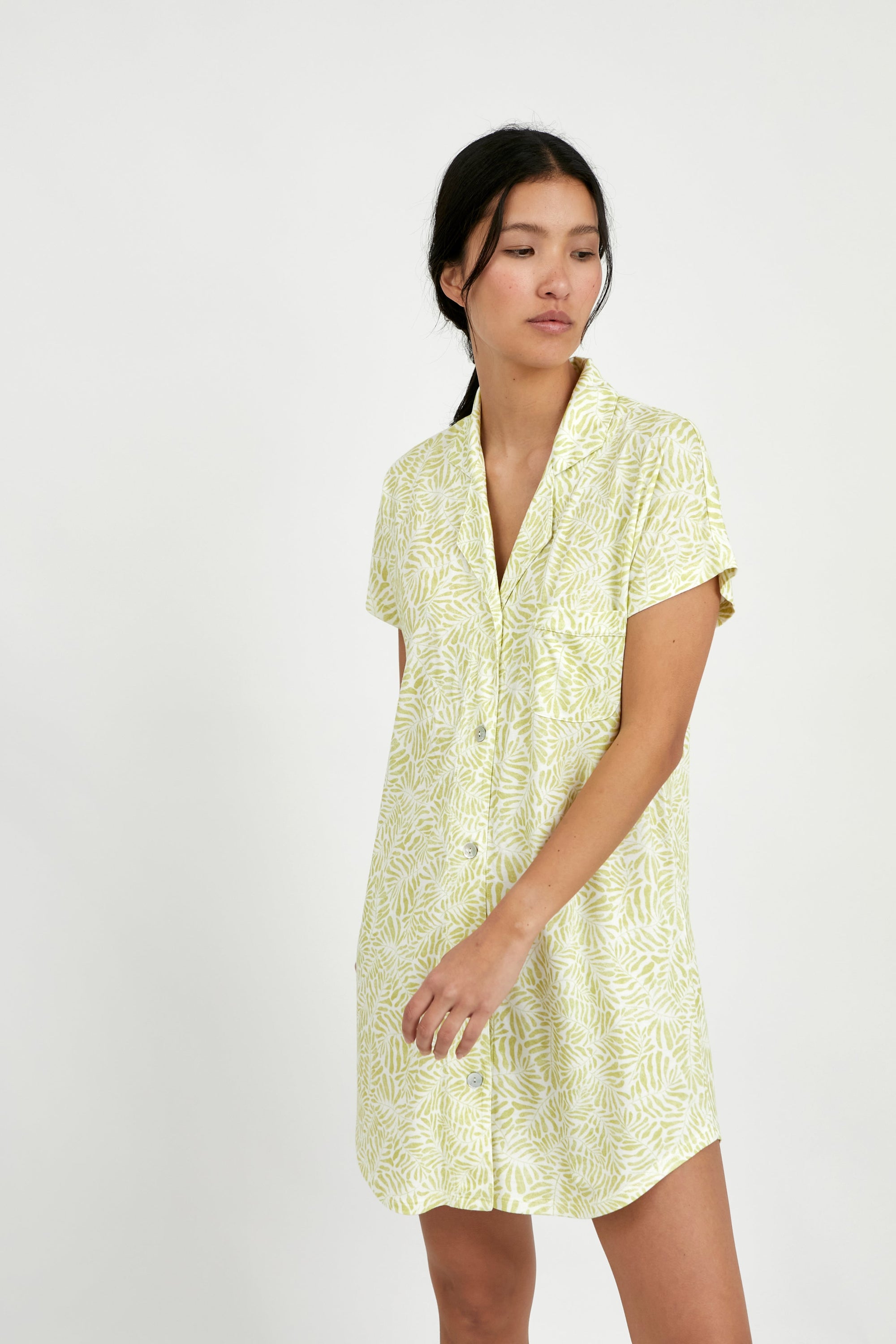 Camisola Boyfriend Agnes Citron Leaves - Munai
