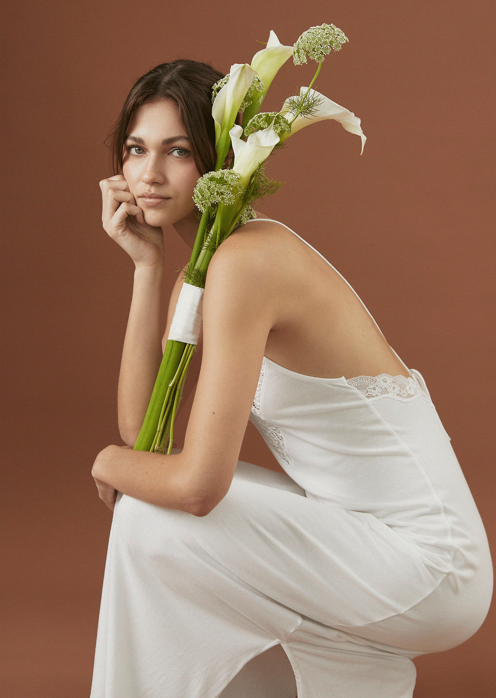 Camisola Tiritas Midi Bridal Ivory - Munai