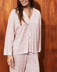 Pijama Boyfriend Agnes PJ Set Rose Orbit - Munai