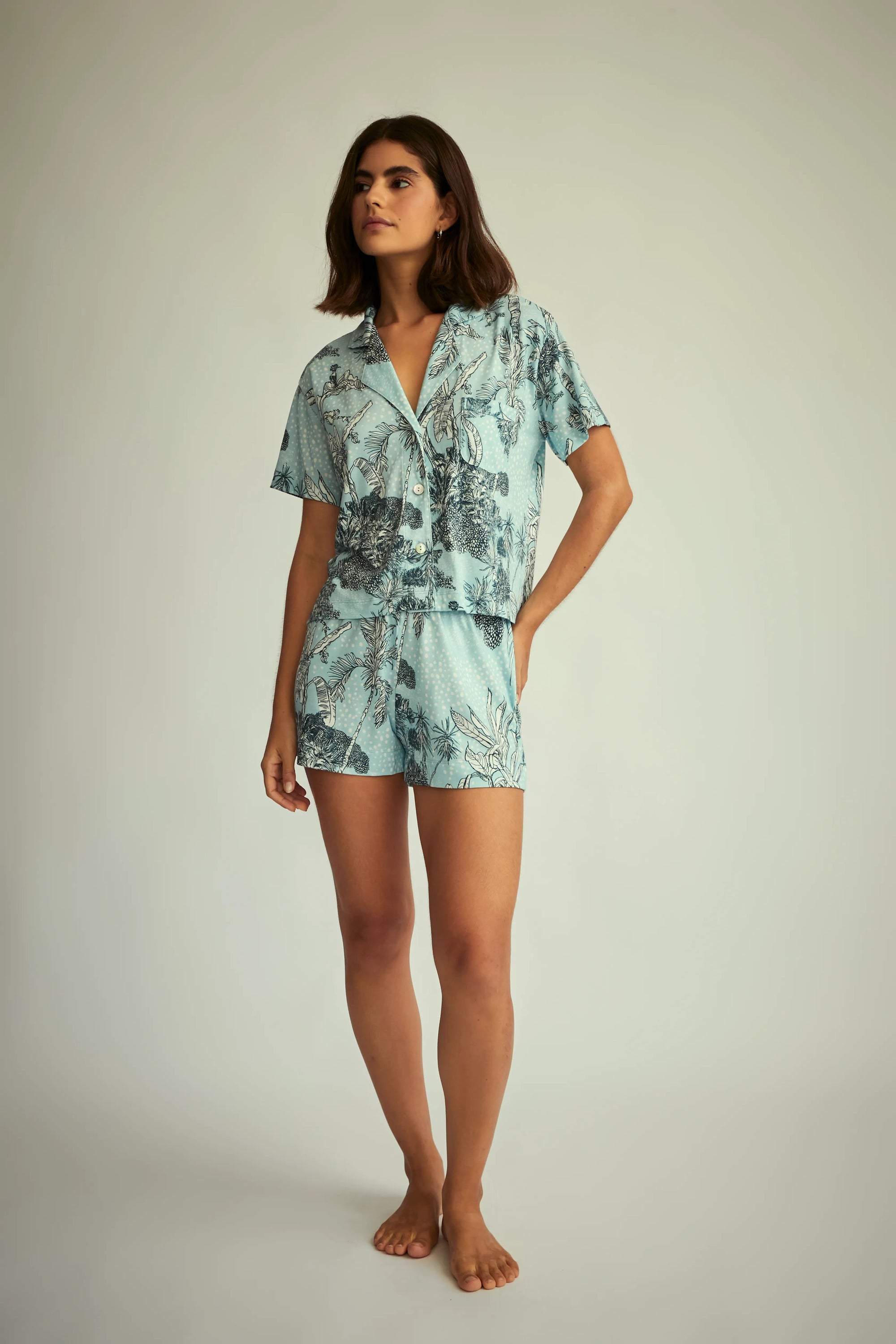 Pijama Boyfriend Aria Corto - Jungle Dots - Munai