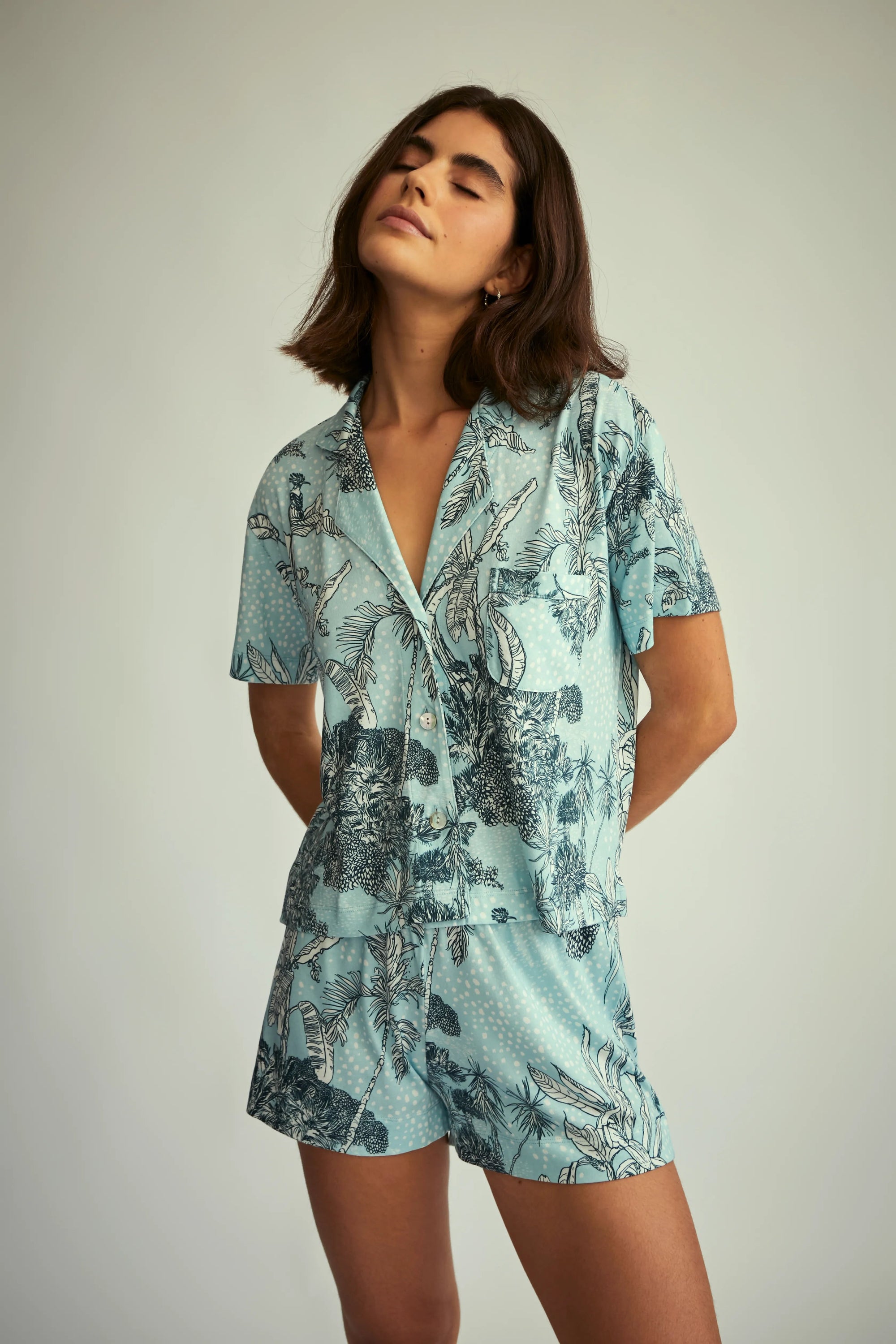Pijama Boyfriend Aria Corto - Jungle Dots - Munai