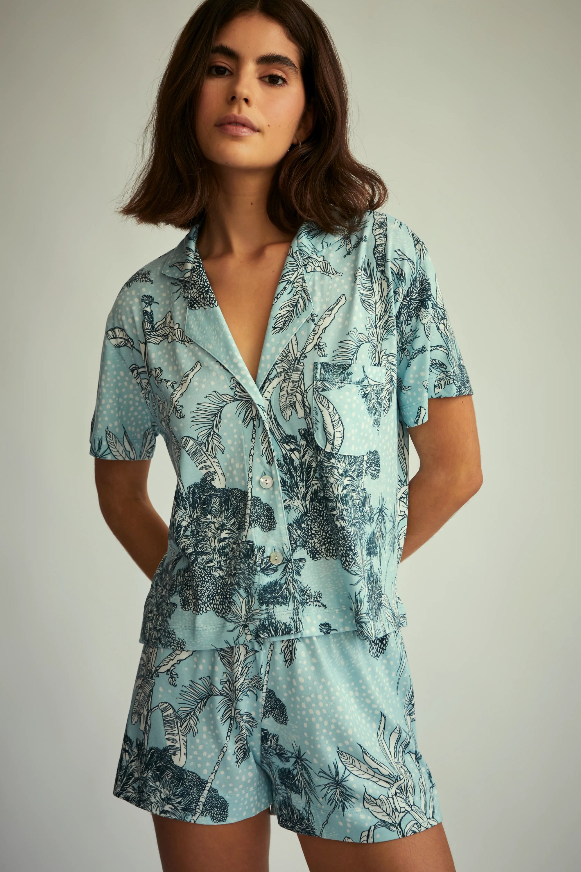 Pijama Boyfriend Aria Corto - Jungle Dots - Munai