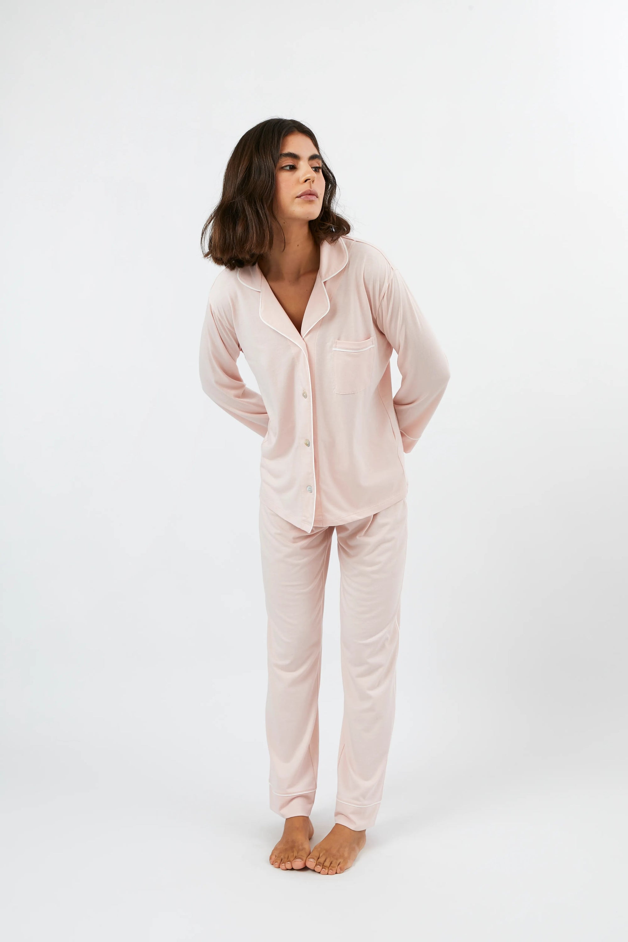 Pijama Boyfriend - Rosebloom &amp; Stearling Blue - Munai