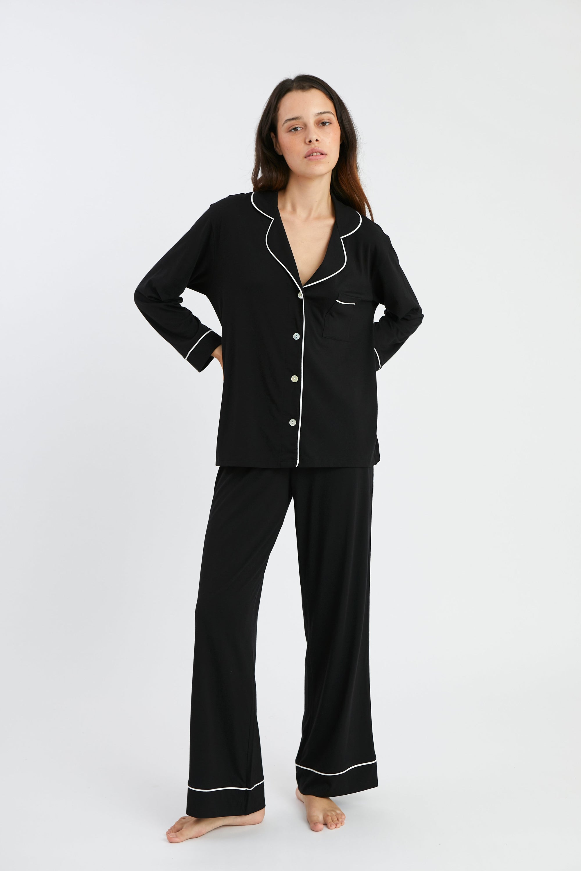 Pijama Boyfriend Set Black - Munai