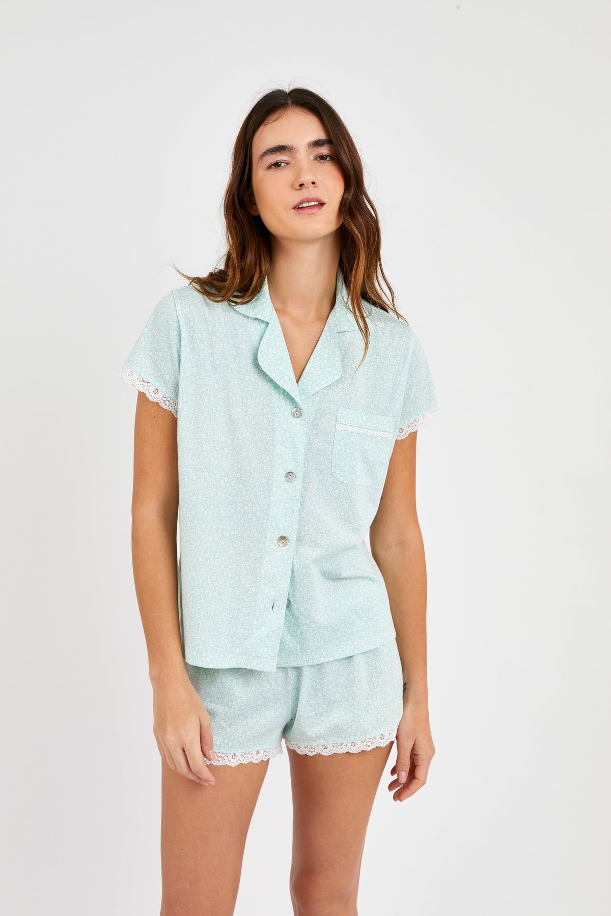 Pijama Boyfriend Vera - Daisy 100% Algdón Pima - Munai