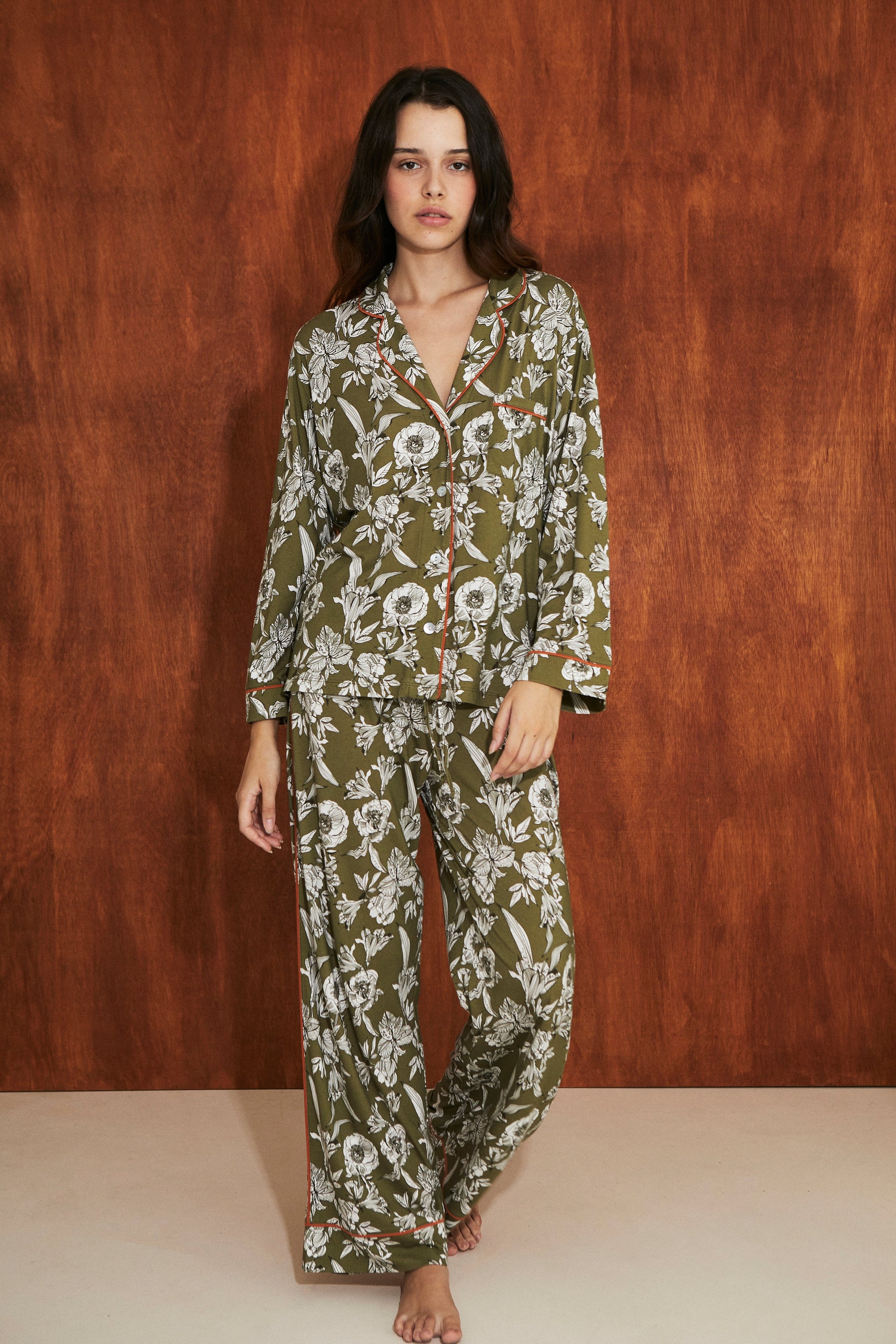 Pijama Boyfriend Vera - Set Olive Garden - Munai