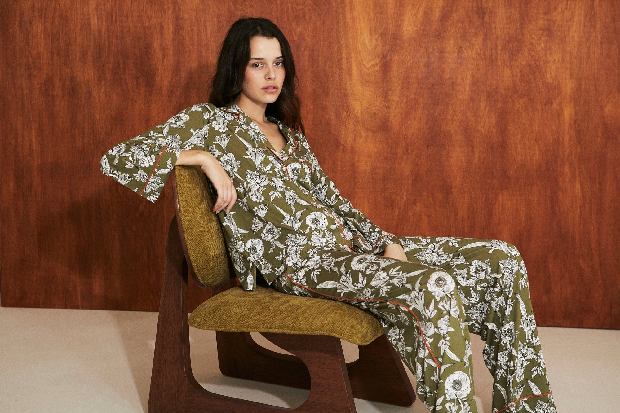 Pijama Boyfriend Vera - Set Olive Garden - Munai