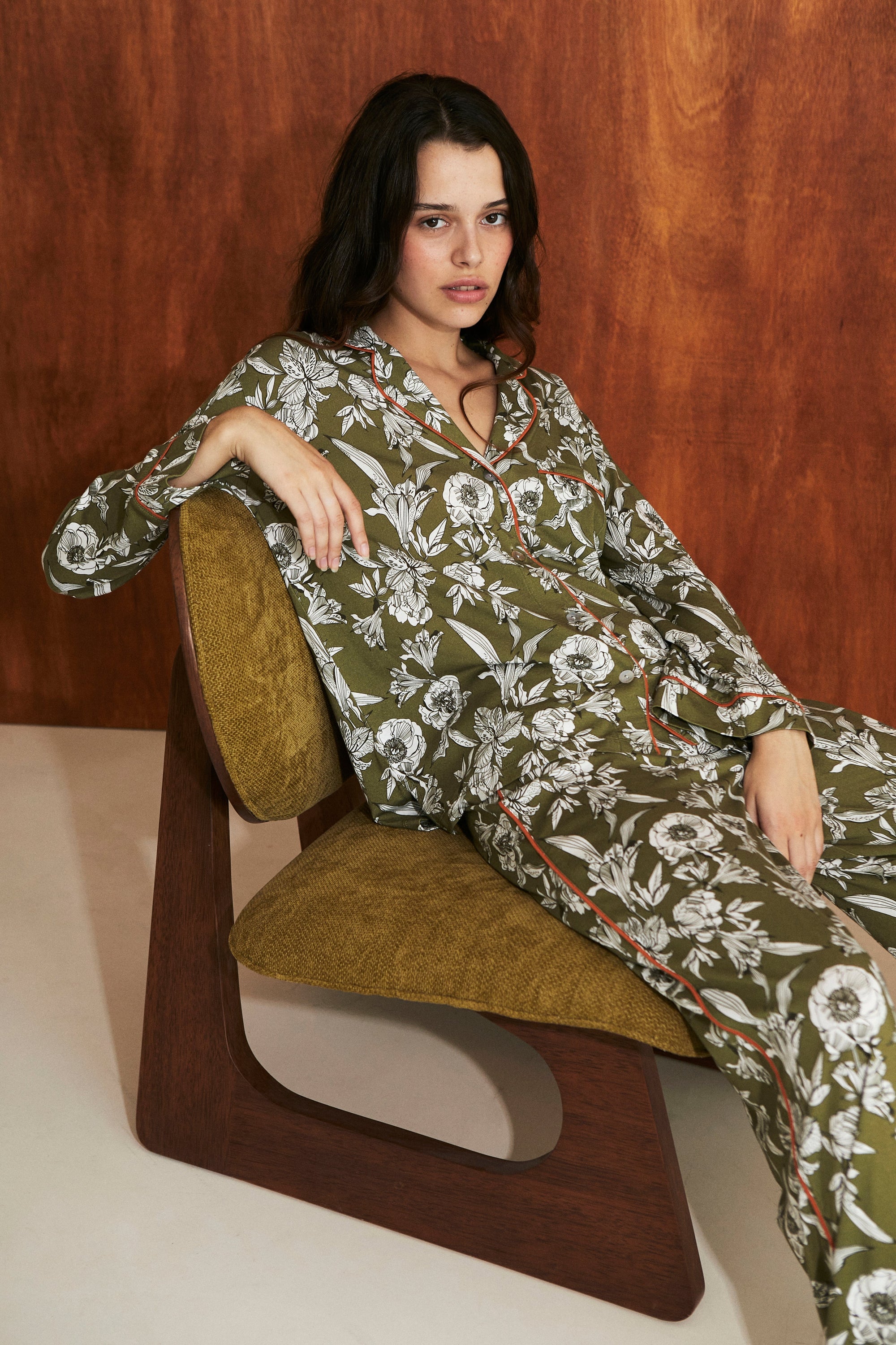 Pijama Boyfriend Vera - Set Olive Garden - Munai