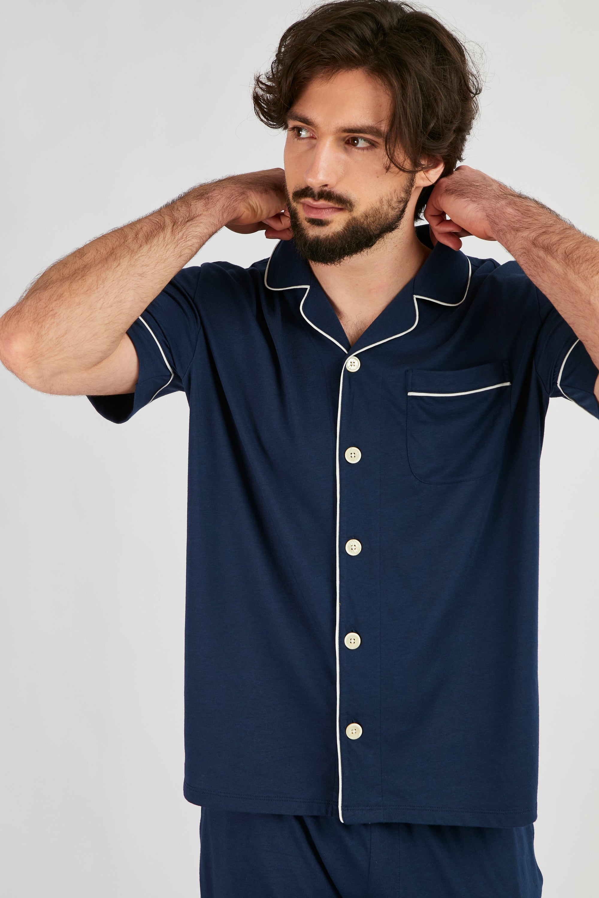 Pijama Corto - Azul Indigo - Munai
