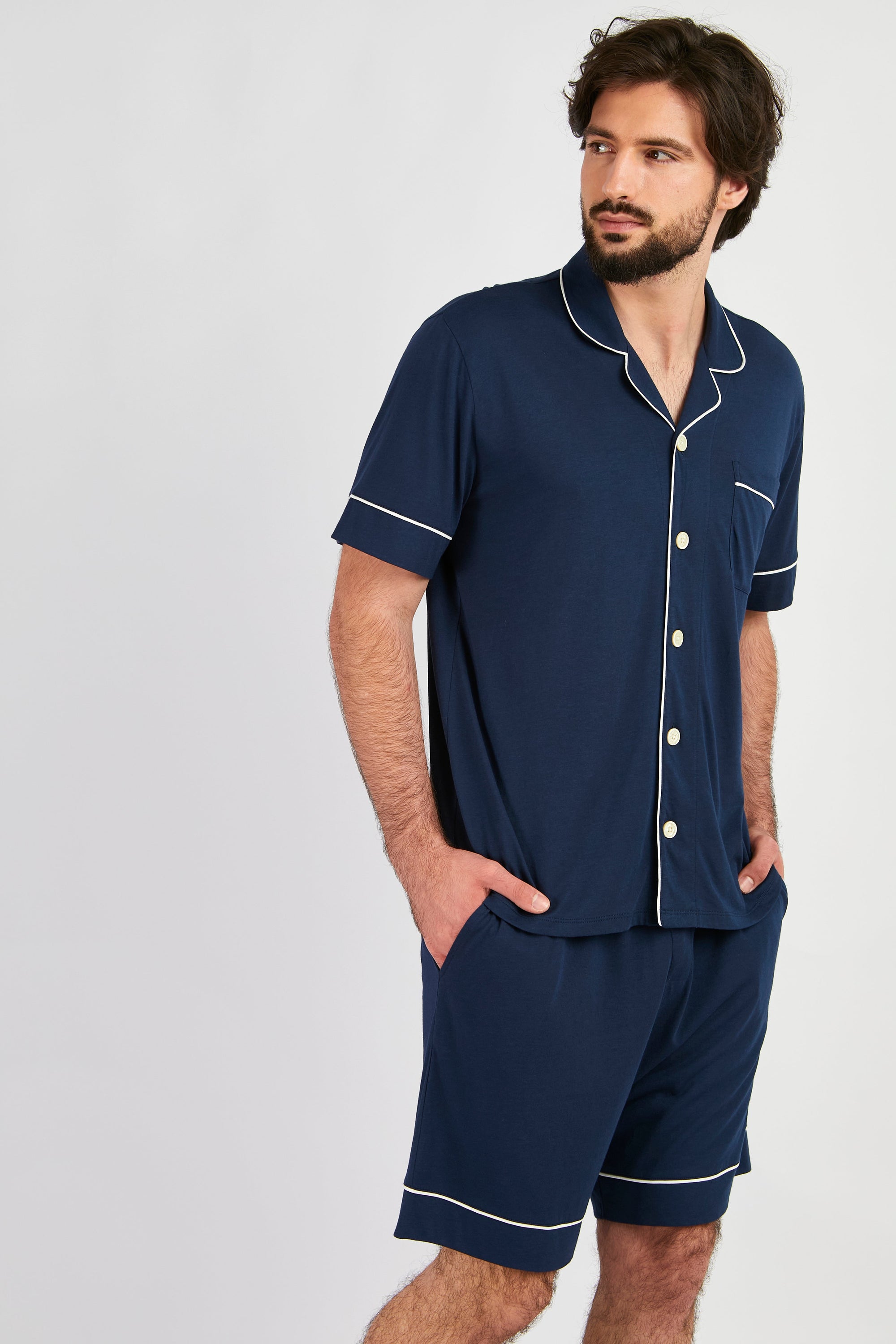 Pijama Corto - Azul Indigo - Munai