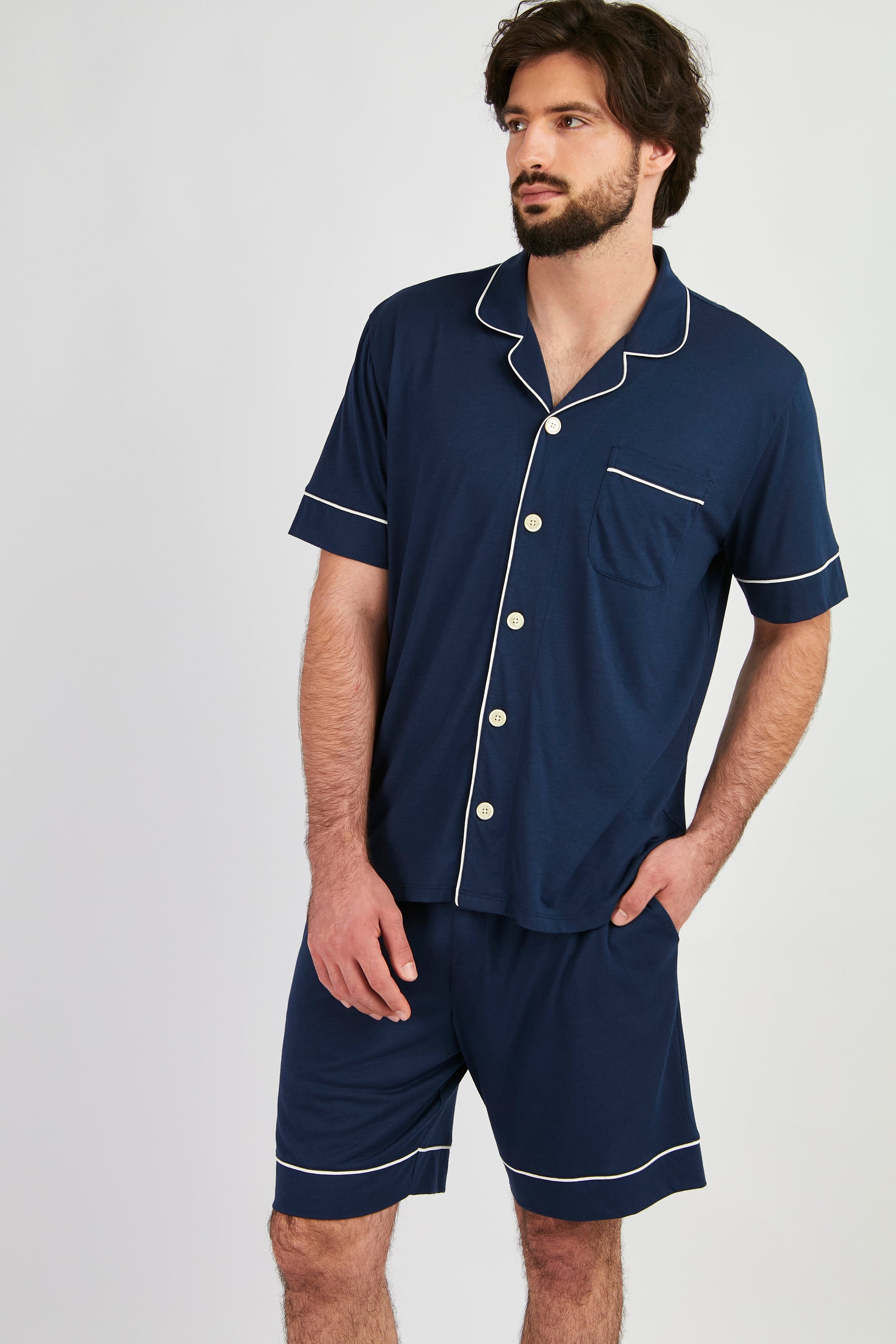 Pijama Corto - Azul Indigo - Munai