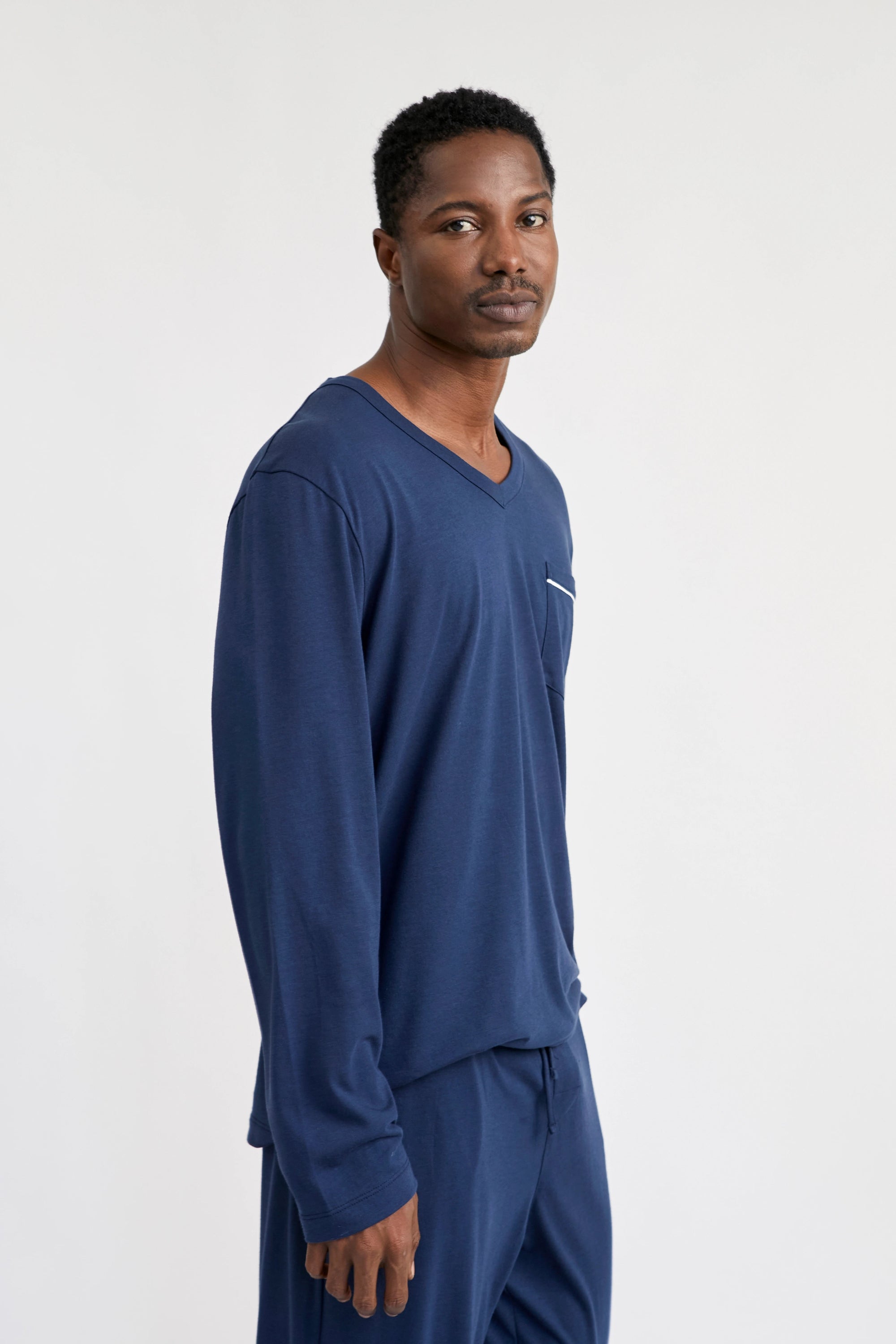 Pijama Hombre Largo - Noah Indigo - Munai