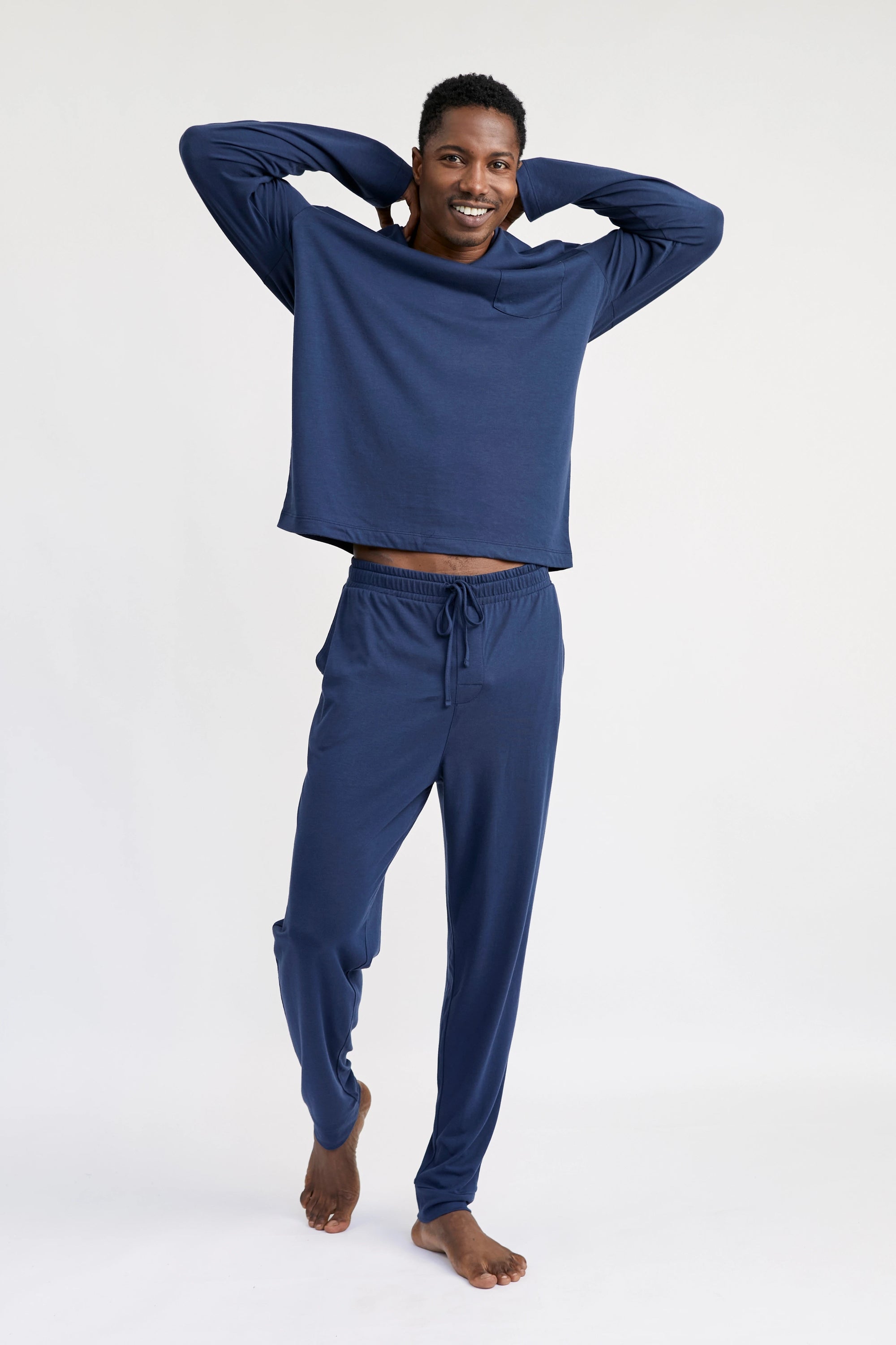 Pijama Hombre Largo - Noah Indigo - Munai