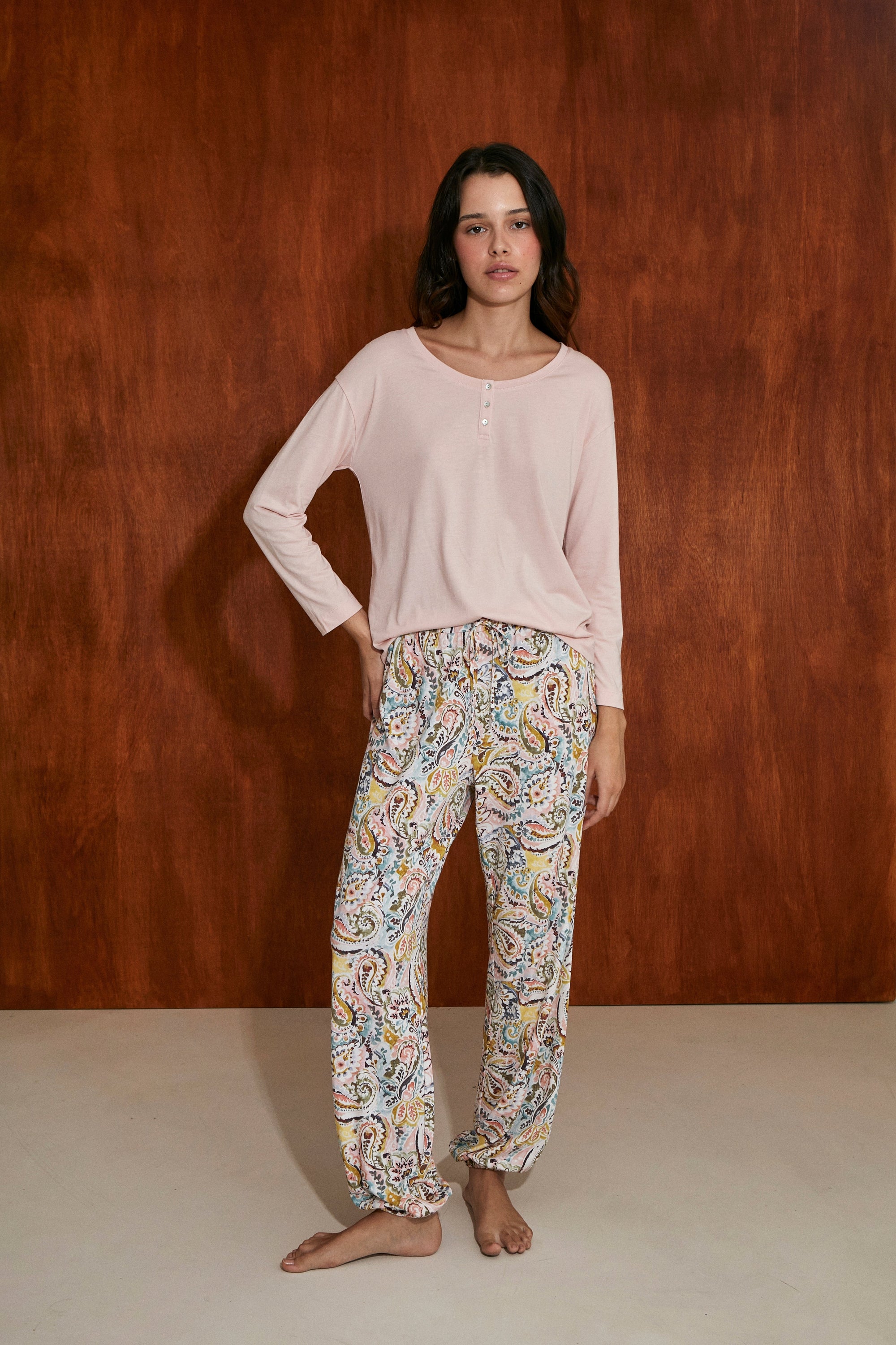 Pijama Set Paisley Pink - Munai